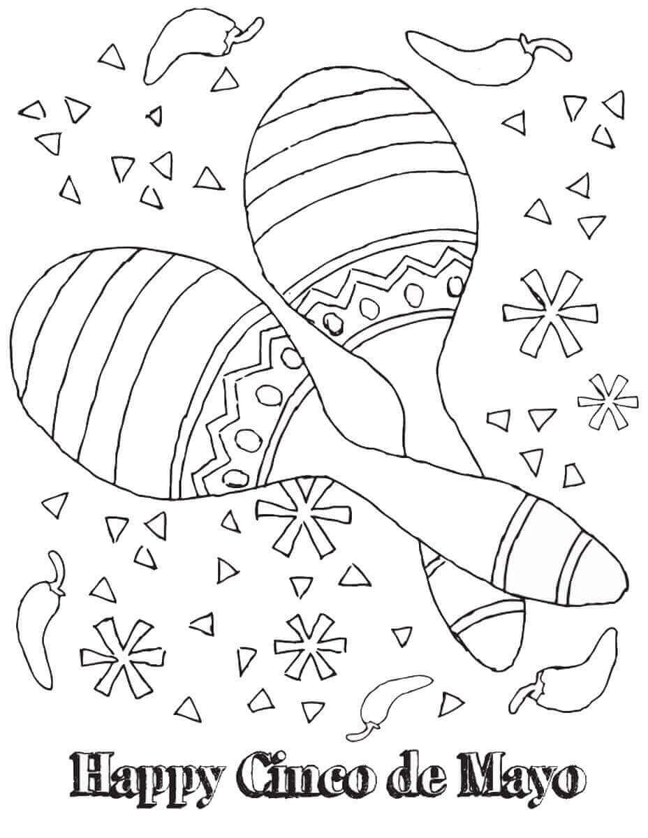 Maracas Coloring Page