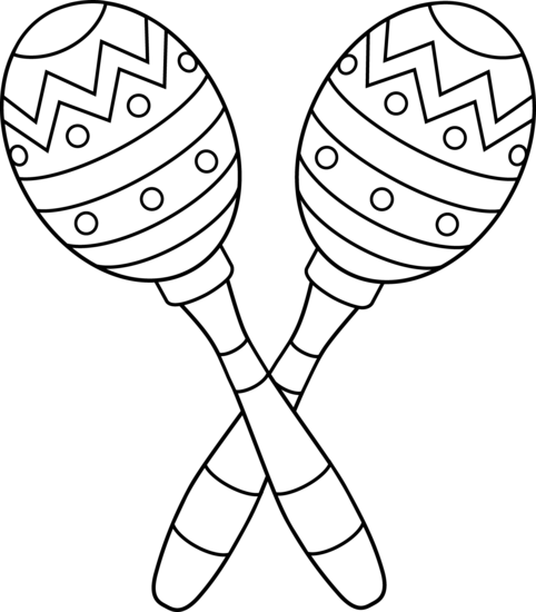 482x550 Maracas Outline Instruments Lesson Preschool
