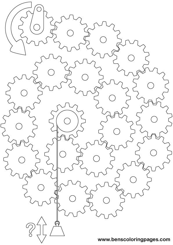 596x843 Simple Machines Coloring Pages