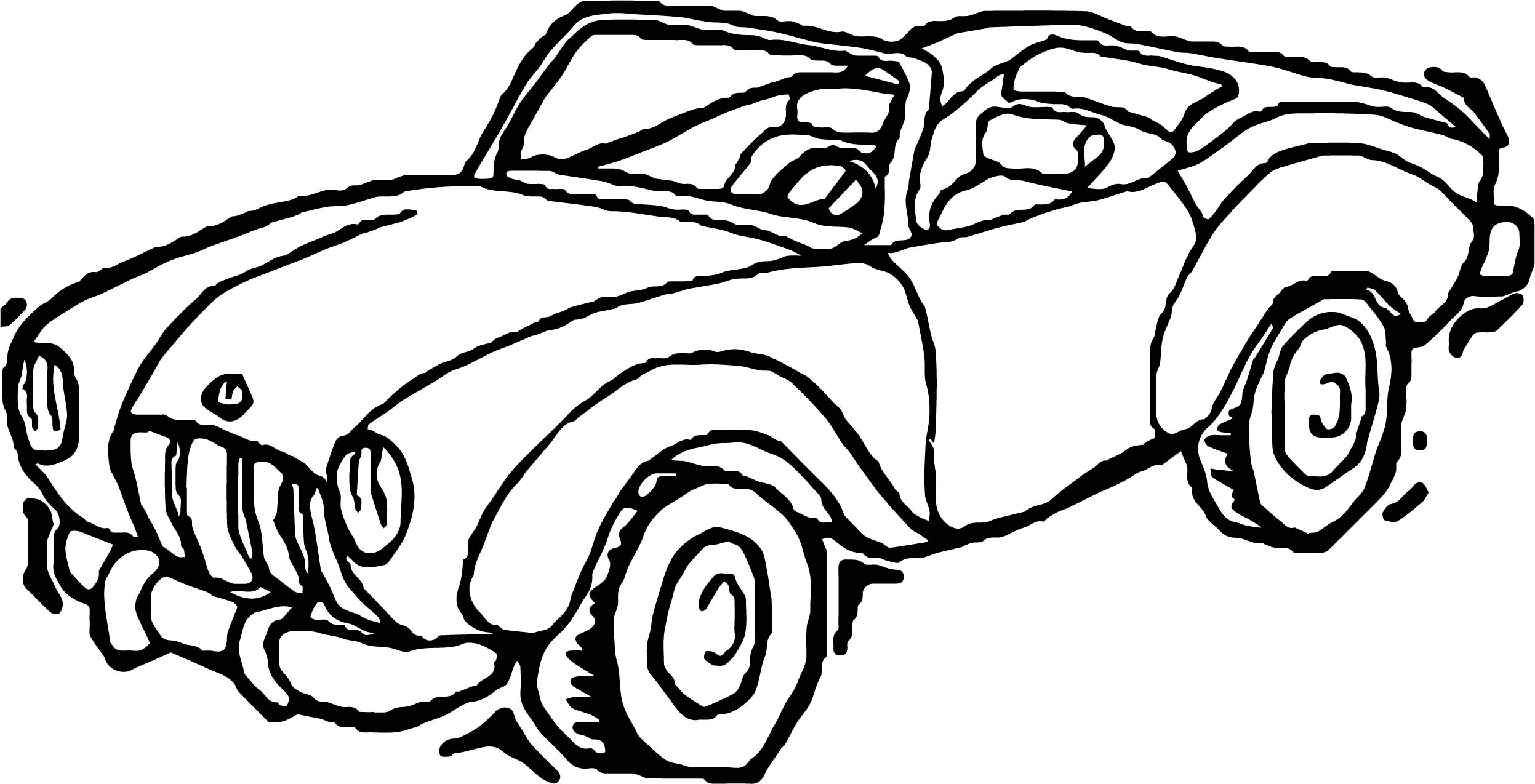 2494x1274 Toy Car Classical Coloring Page Wecoloringpage