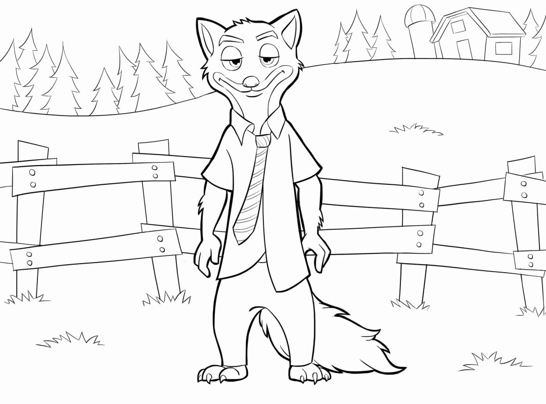 1080x800 March Coloring Pages Printable Best Of Chief Bogo From Zootopia