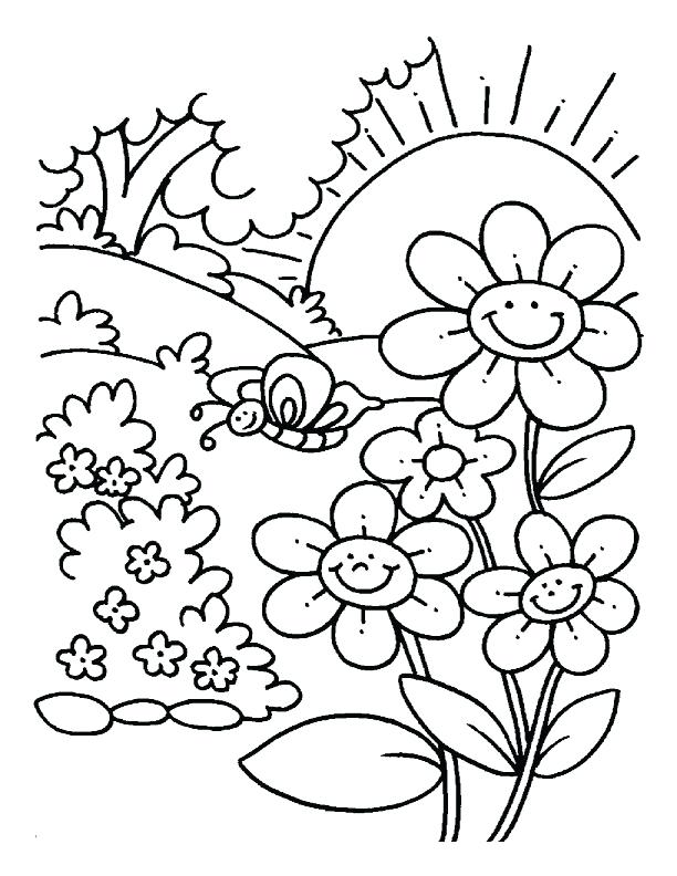 612x792 Flower Coloring Page Flower Coloring Pages Simple