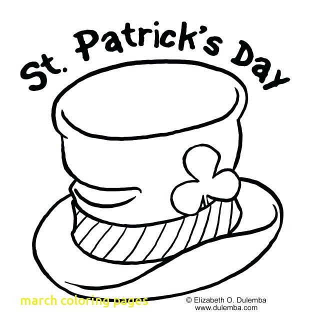 618x658 March Coloring Pages With March Coloring Sheets Leprechaun