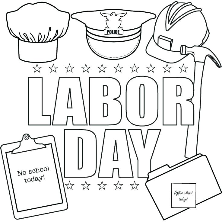 736x735 Police Hat Coloring Page For Labor Day And Labor Day 2015 Coloring