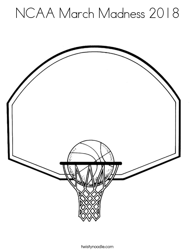 685x886 Ncaa March Madness 2018 Coloring Page