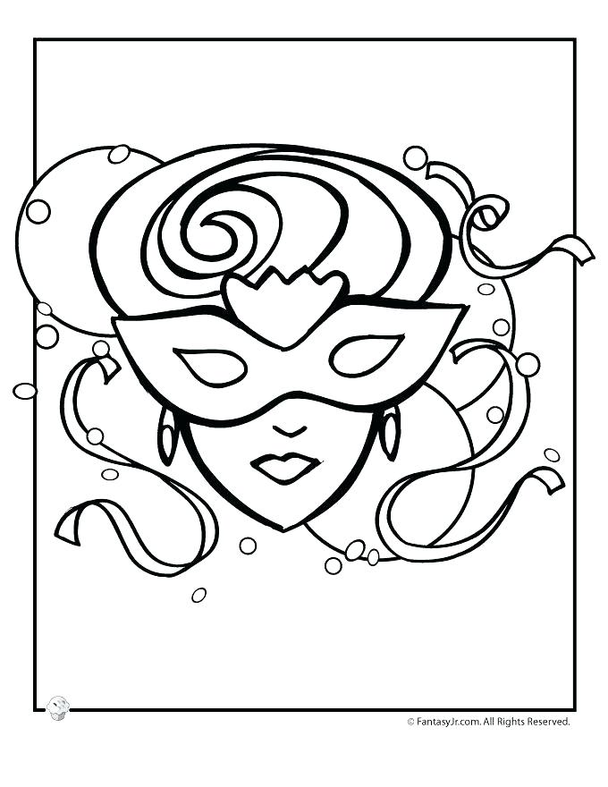 680x880 Mardi Gras Coloring Page