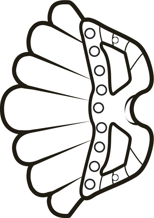 540x760 Printable Mardi Gras Mask