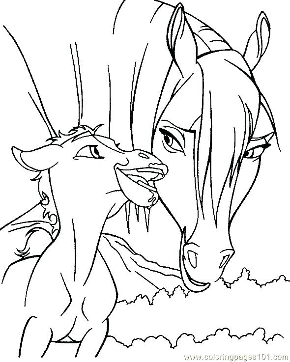590x737 Horse Coloring Pictures Mare And Foal Coloring Page Media