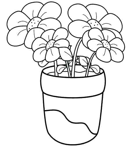 445x512 Flower Coloring Sheets For Preschoolers Brexitbook.club