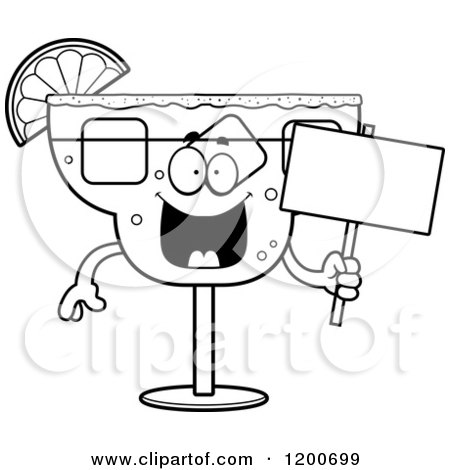 450x470 Cartoon Of A Black And White Friendly Waving Margarita Mascot