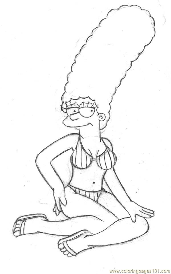 600x961 Marge Redone By Simpspin Coloring Page