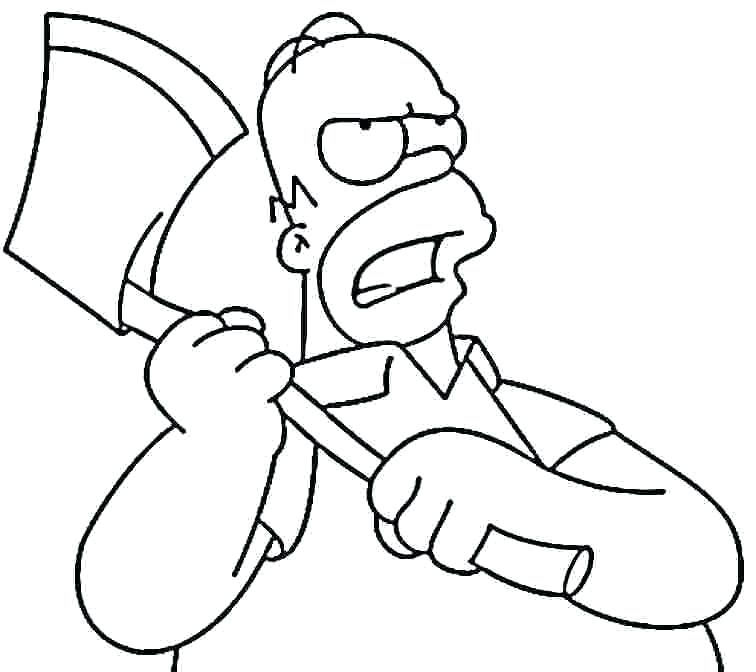 756x672 Free Simpsons Colouring Pages Printable