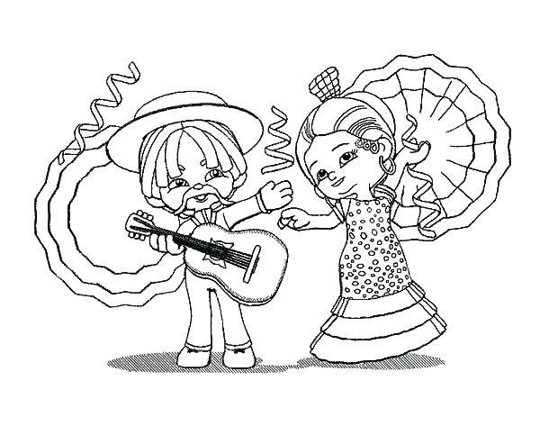 600x473 Cinco De Mayo Coloring Pages Mariachi Band In Mayo Coloring Pages