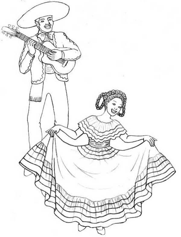 Mariachi Coloring Page