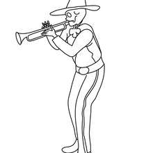 220x220 Mariachi Skeleton Coloring Pages