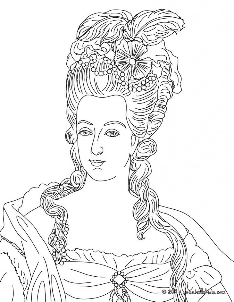 792x1024 Marie Antoinette Coloring Pages