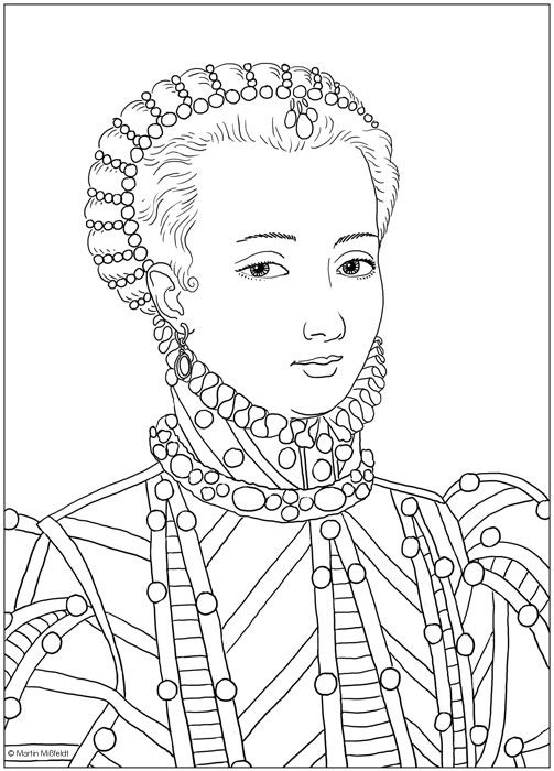503x700 Ausmalbild (Marie Antoinette)