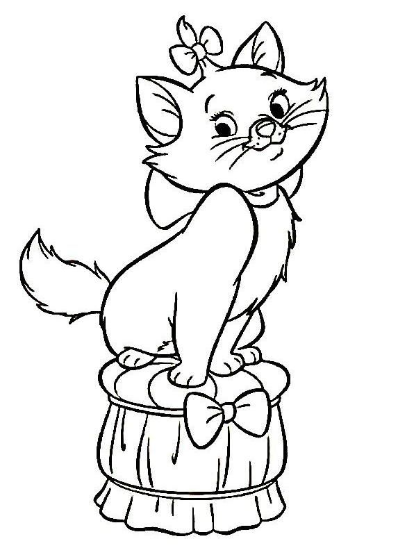 573x789 Coloriage Aristochat La Belle Marie
