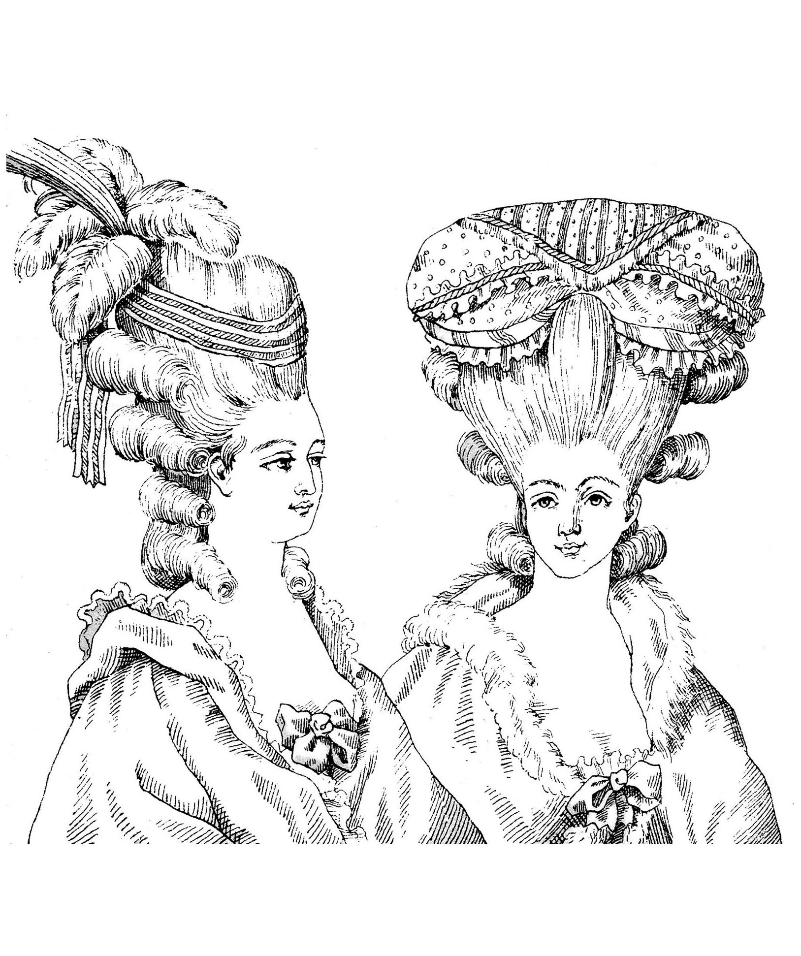 1627x1942 Hairdressing Style Marie Antoinette Illustration 1880
