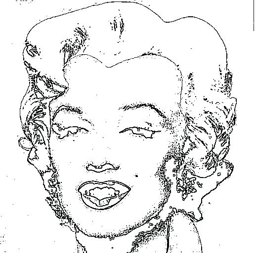 516x513 Marilyn Monroe Coloring Pages Download Large Image Online Hard