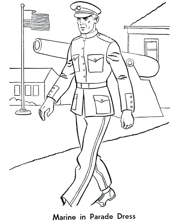 600x734 Marine Corps Coloring Pages Coloring Pages Of United States Marine