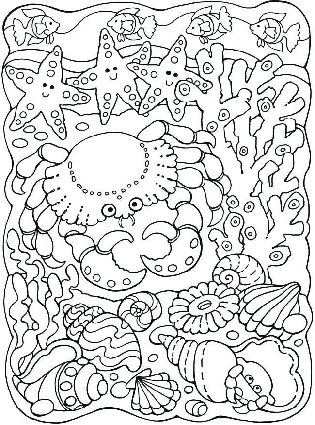 650x875 Under The Sea Coloring Sheets Under The Sea Coloring Page Sea