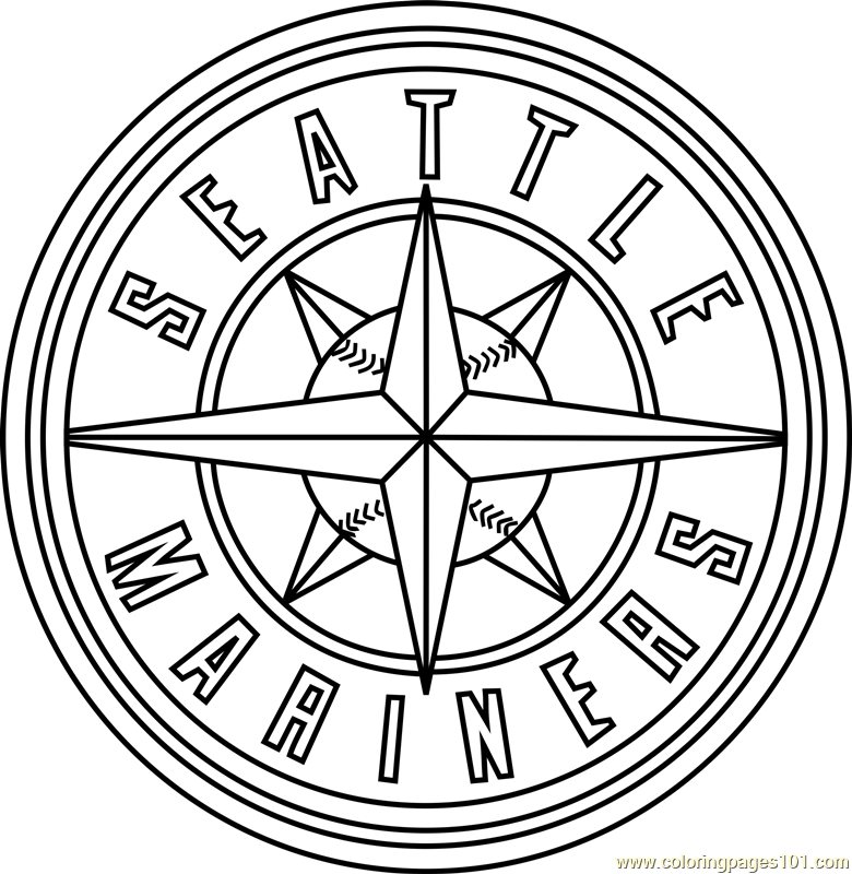 780x800 Seattle Mariners Logo Coloring Page