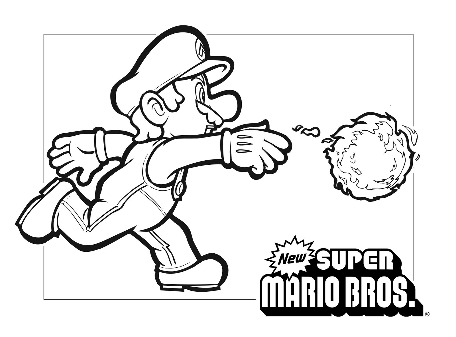 1600x1181 Opulent Ideas Mario Bros Coloring Pages Free Cartoon