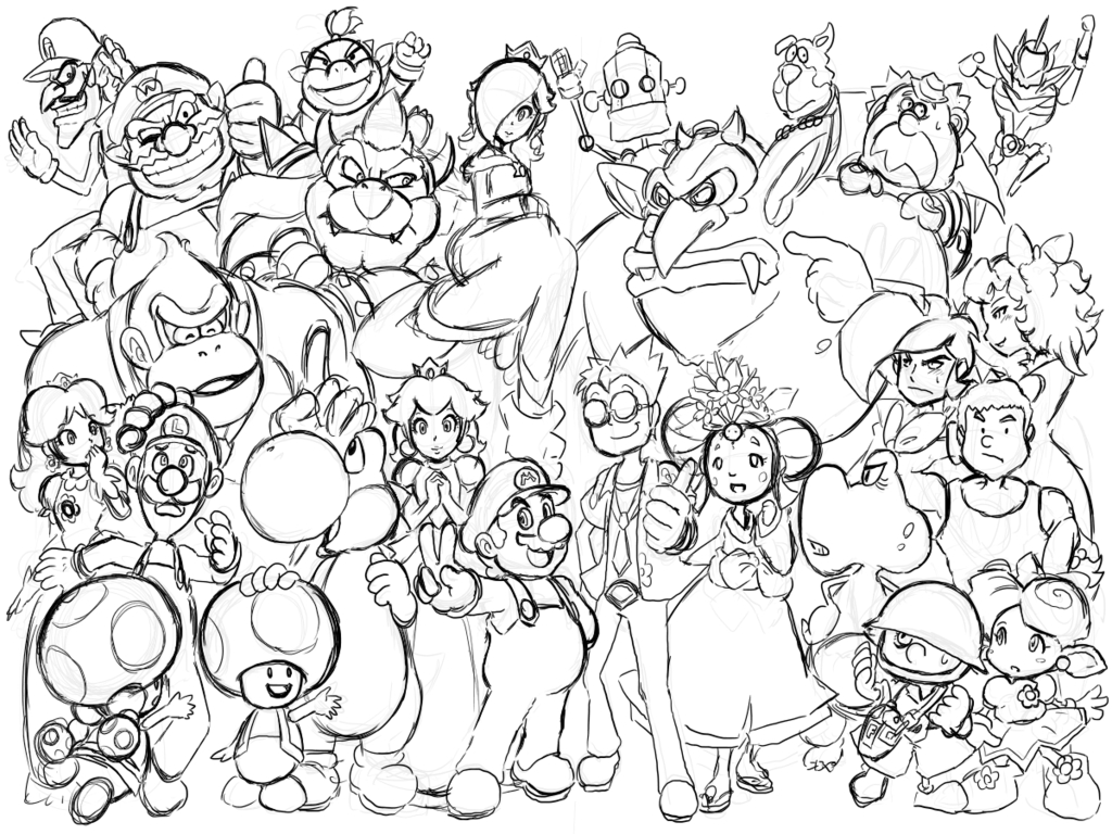 1024x768 Mario 3d World Coloring Pages Collection Coloring For Kids 2018