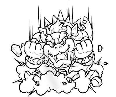 400x333 Printable Super Mario 3d Land Bowser Cocky Coloring Pages Smash