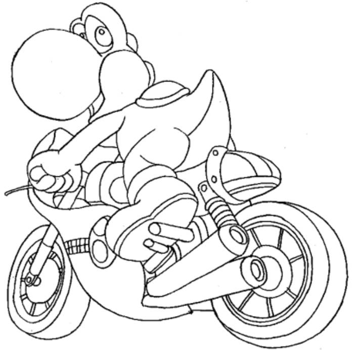 696x691 Mario Kart Printable Coloring Pages