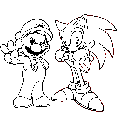 450x450 Dessin Mario Et Sonic A Colorier Tattoo Ammo Crochet