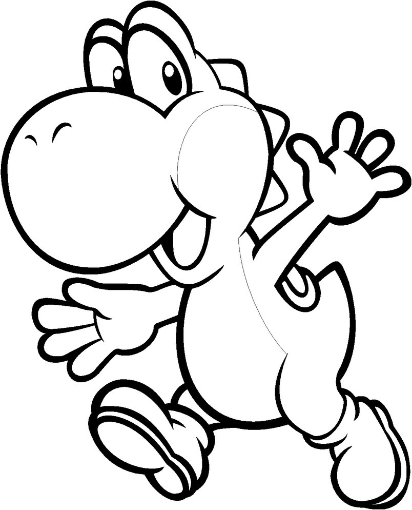 804x994 Yoshi Coloring Pages Printable