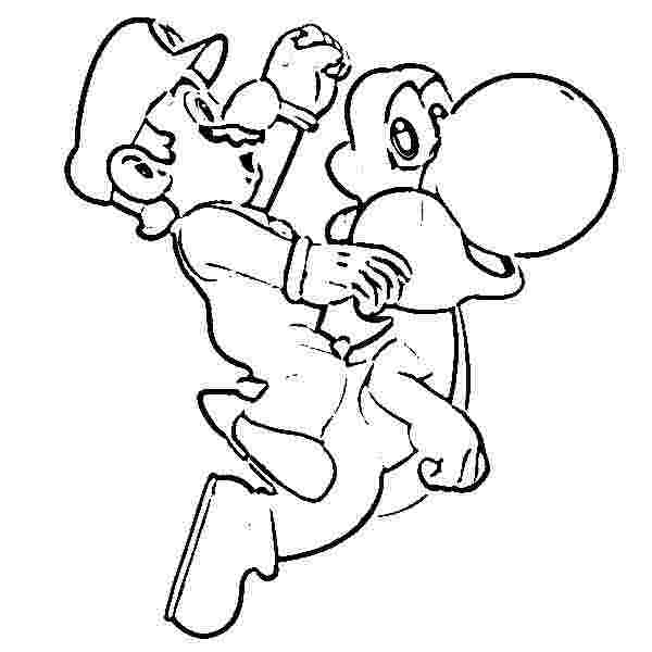 600x600 Mario And Yoshi Coloring Pages To Print Super Mario Yoshi Coloring