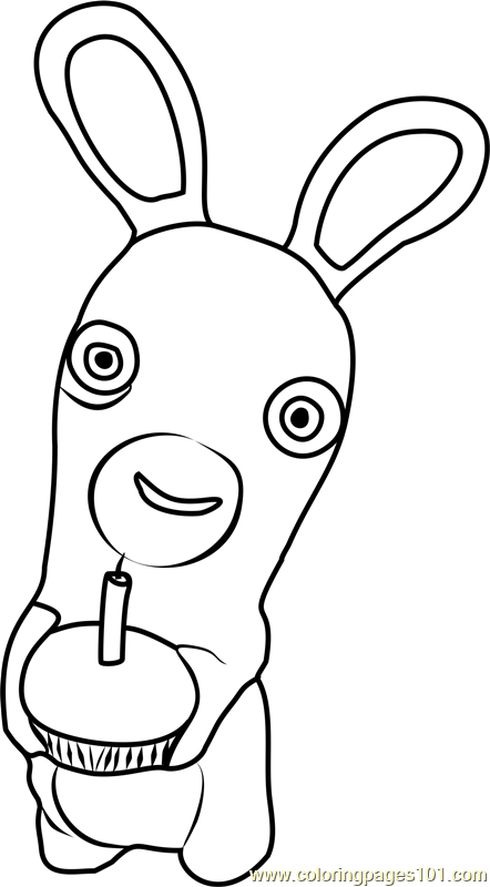 442x800 Rabbid Bomb Coloring Page