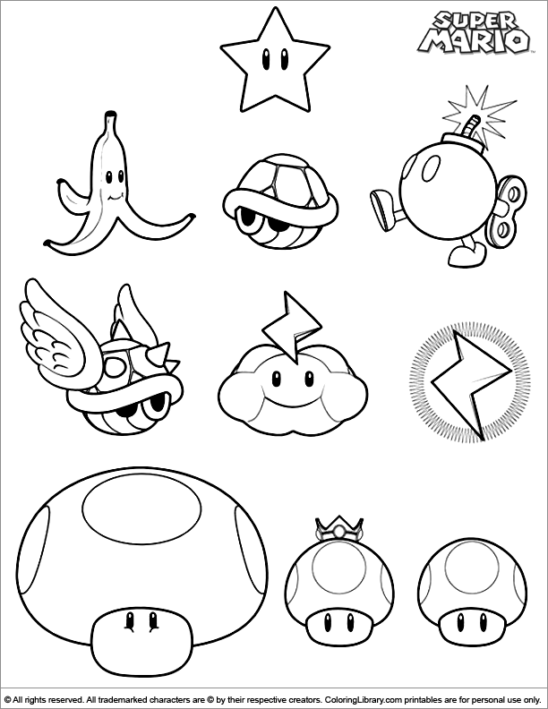 612x792 Super Mario Brothers Coloring Picture To Use Pattern
