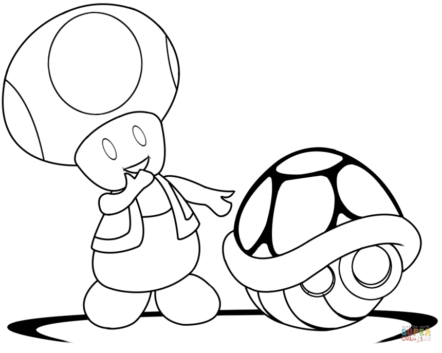 860x687 Toad Mario Coloring Pages