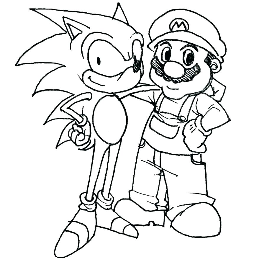 878x878 Super Mario Bros Luigi Coloring Pages Picture Of Super Brothers