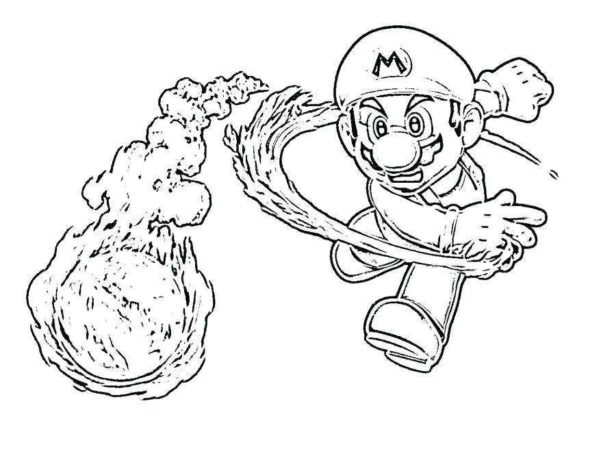 878x672 Mario Coloring Pages Online With Color Page Bros Printable