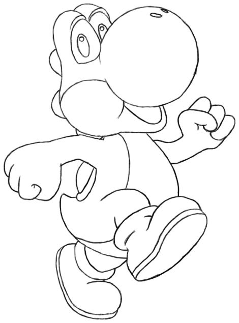470x635 All Yoshi Coloring Pages How To Draw Yoshi ~ Draw Central Sh