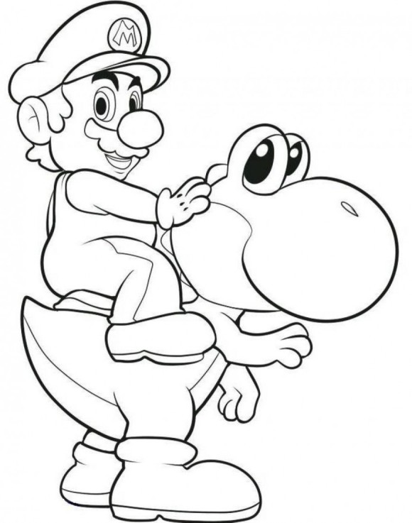 580x737 Mario Brothers Printable Coloring Pages