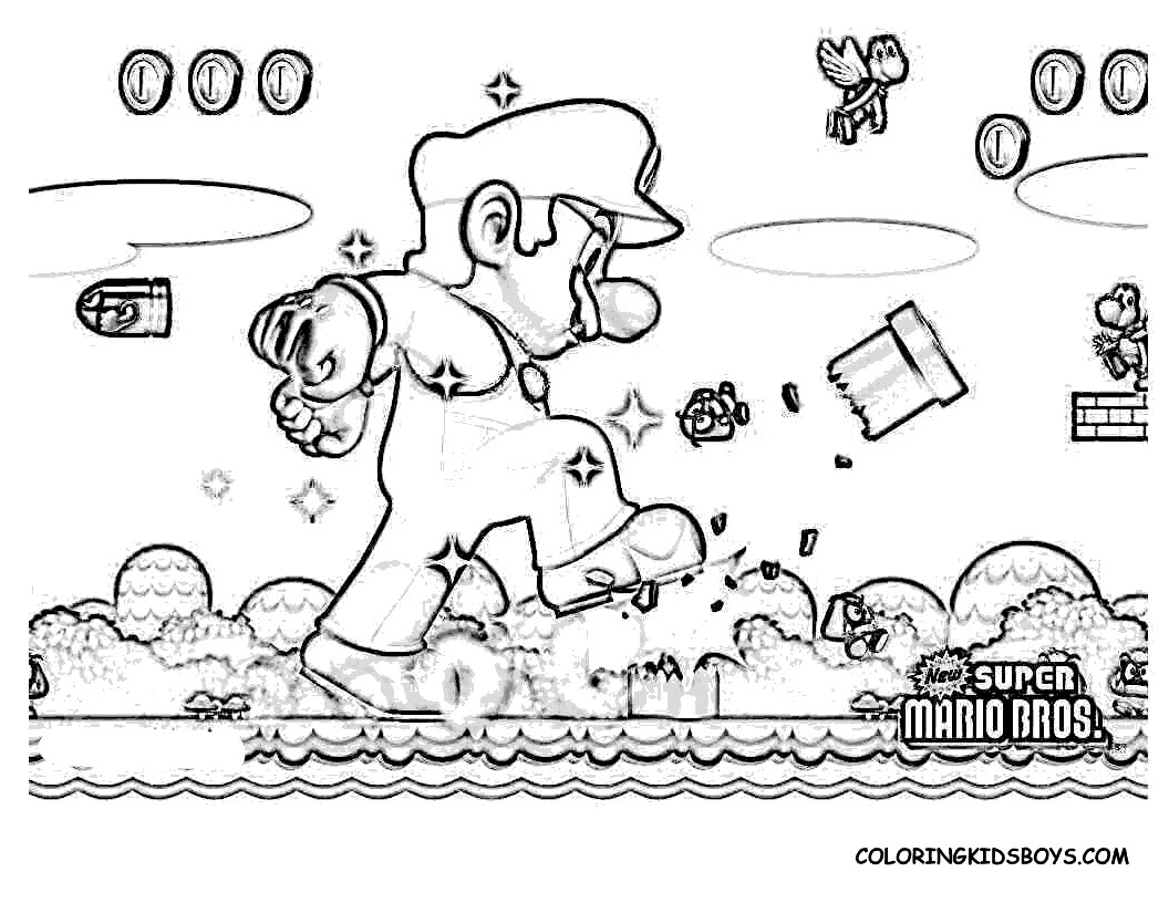 1056x816 Super Mario Bros 11 Video Games Printable Coloring Pages Lovely