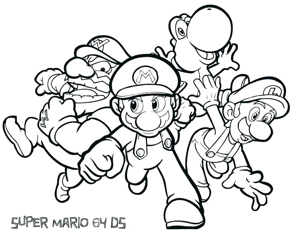 936x749 Super Mario Characters Coloring Pages Paper Characters Coloring