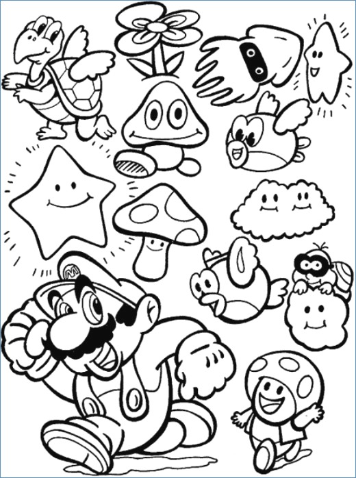 520x698 Mario Vs Bowser Mario Coloring Pages