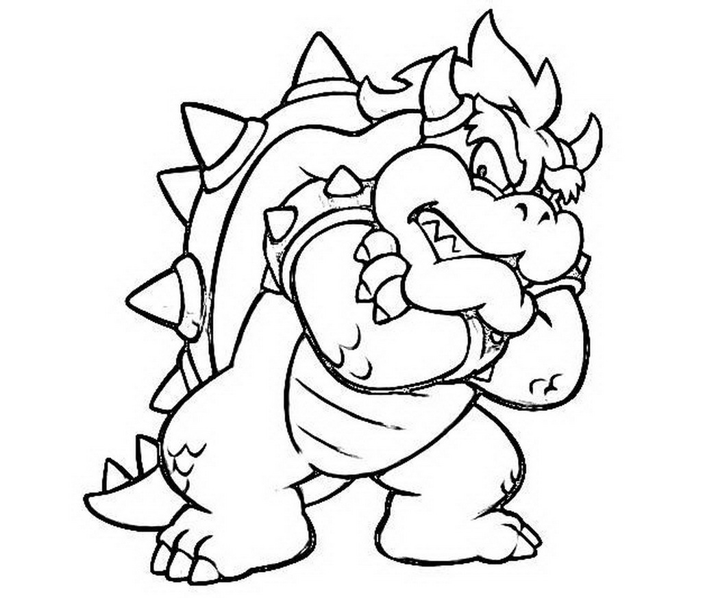 1048x873 Mario Bowser Coloring Pages