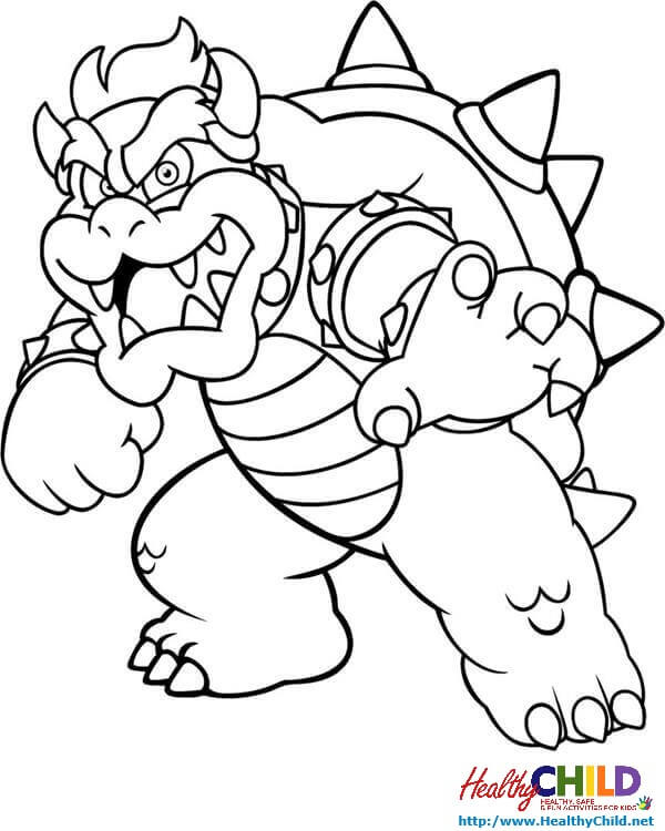 600x750 Super Mario Coloring Pages The Sun Flower Pages