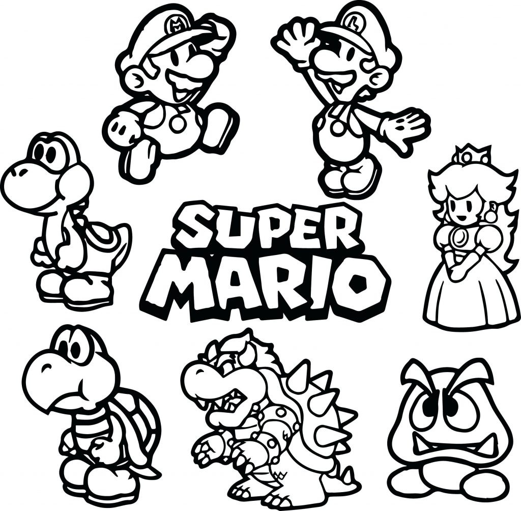 1024x1004 Coloring Page Mario Pages Online Super Colouring To Brilliant Acpra