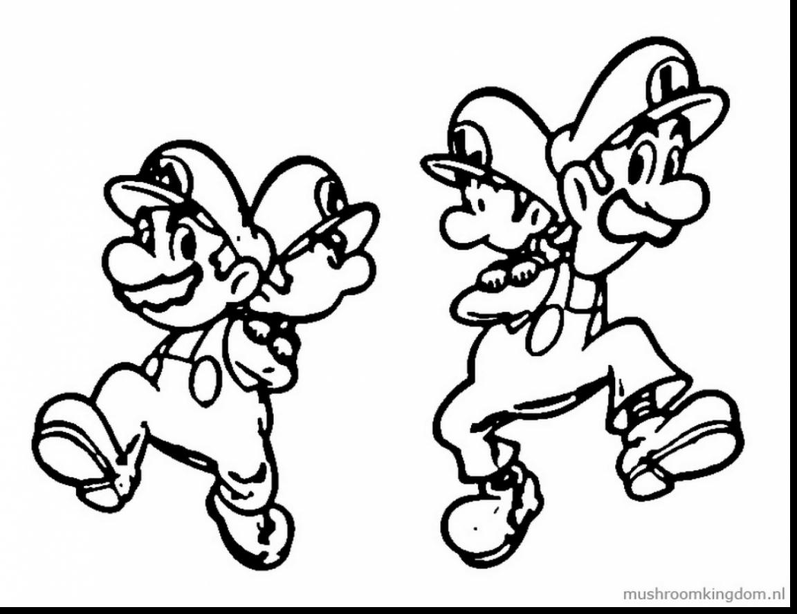 1152x888 Mario Bros Coloring Pages Within Super