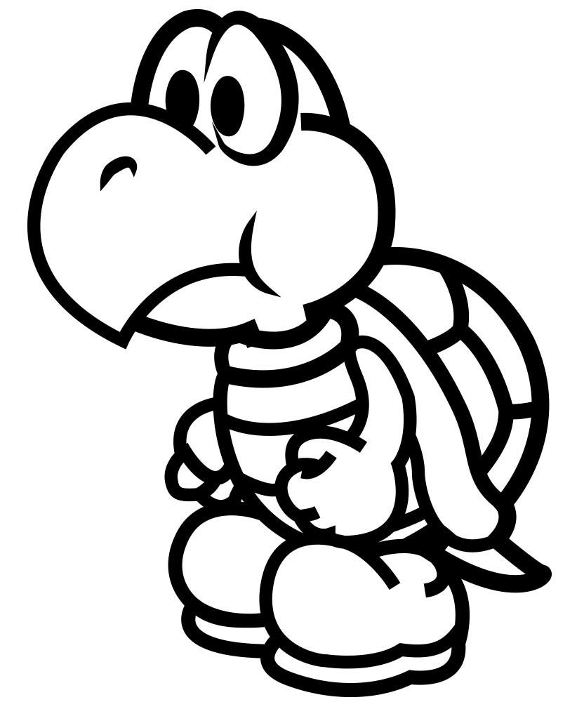 832x1000 Paper Koopa And Mario Coloring Pages