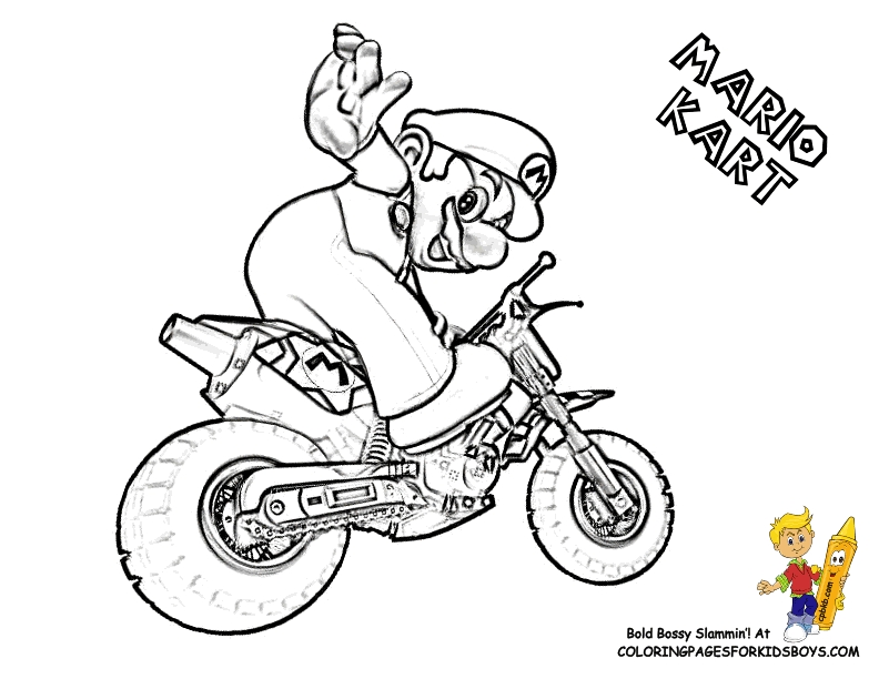 Mario Kart Coloring Pages Yoshi_